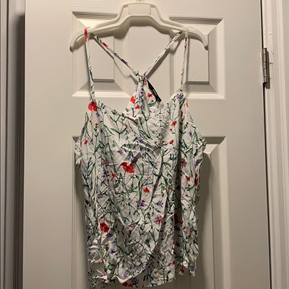 Open Back Floral Tank
